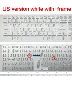Bàn phím laptop Sony Vaio VPCEA (Trắng, có khung)