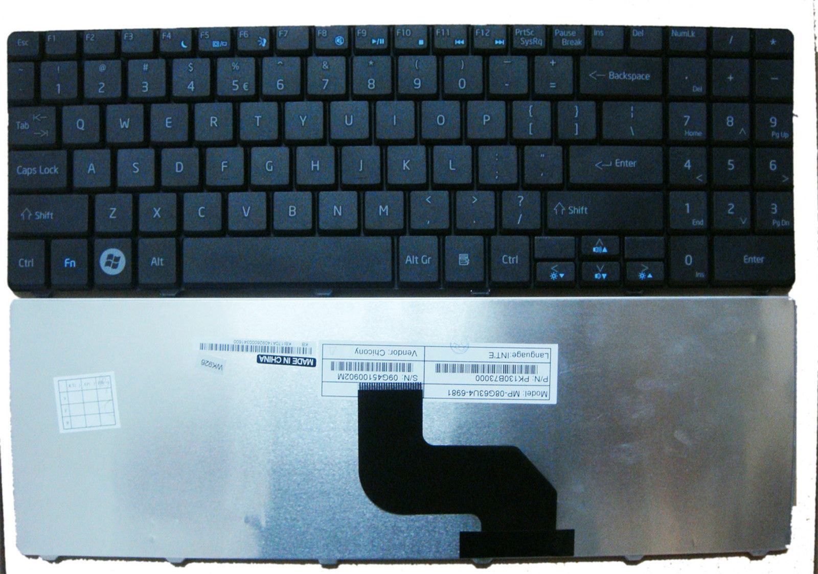 Gateway NV52 NV53 NV54 NV56 NV58 MS2274 MS2285 US Laptop Keyboard – Black, NEW Open Box