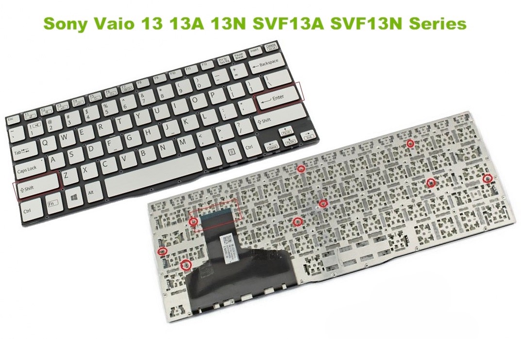 Bàn phím laptop Sony Vaio SVF13 (Màu trắng) 1