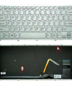 Bàn phím laptop Sony Vaio SVF14N, Fit 14N (Màu bạc, cáp thẳng góc)