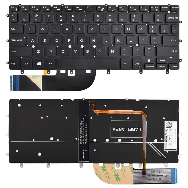 Bàn phím laptop Dell Inspiron 13 7347, 7348, 7352, 7353, 7359, 7547, 7548, XPS 13 9343, 9350, 9360 (LED, BH 6TH) 1