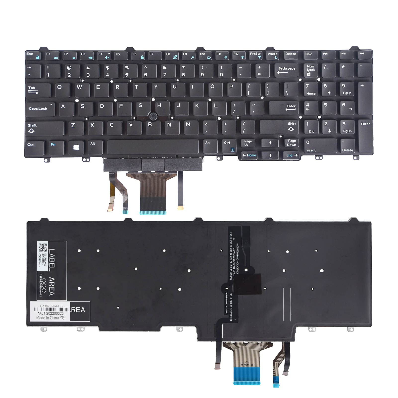 Bàn phím laptop Dell Latitude E5550, E5570, E5580, Precision 3520, 7510, 7520, 7710, 7720 (LED, BH 6TH) 1