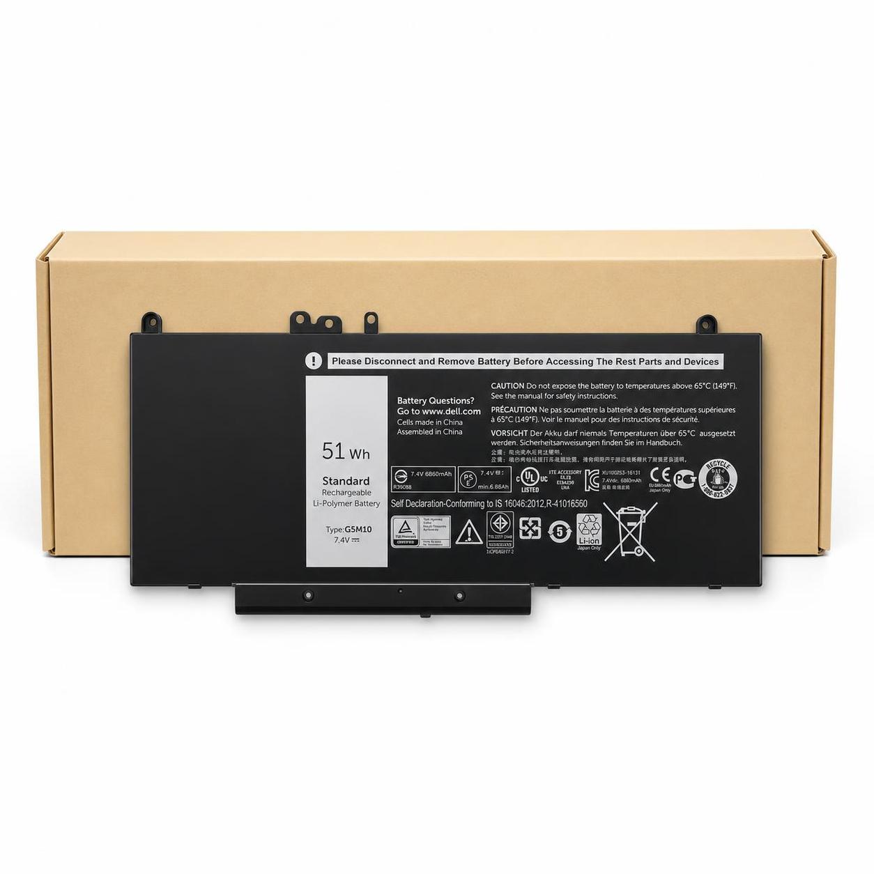 Pin laptop Dell Latitude E5450 E5550 G5M10 R0TMP 51 Wh 4 cell 1