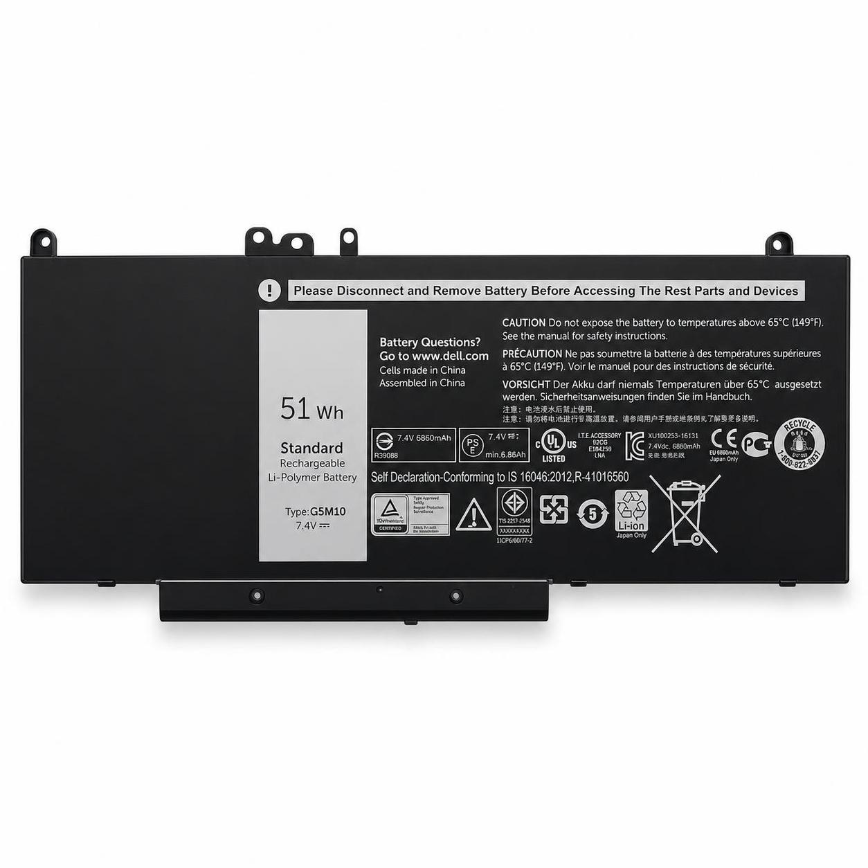 Pin laptop Dell Latitude E5450 E5550 G5M10 R0TMP 51 Wh 4 cell 2
