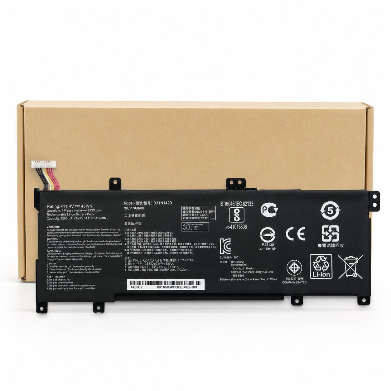 Pin laptop Asus K501LB K501UB K501LX K501UX A501LB5200 - B31N1429 - 6 cell 1