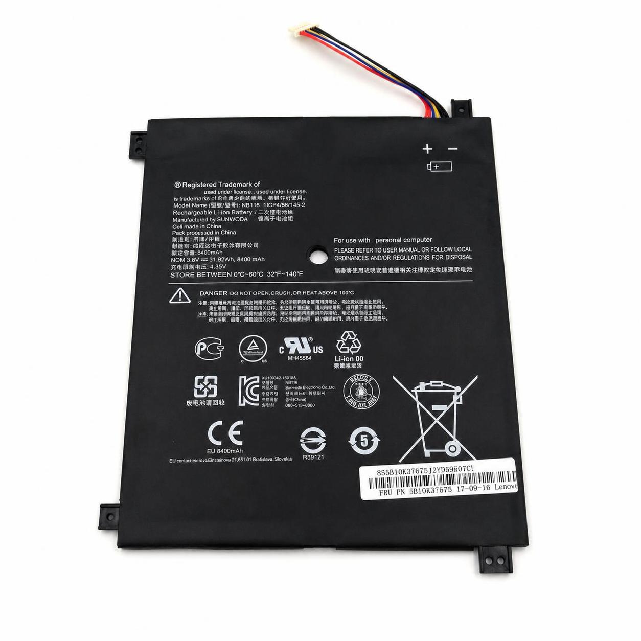 Pin laptop Lenovo Ideapad 100S-11IBY, NB116 – NB116 (2 cell) 2