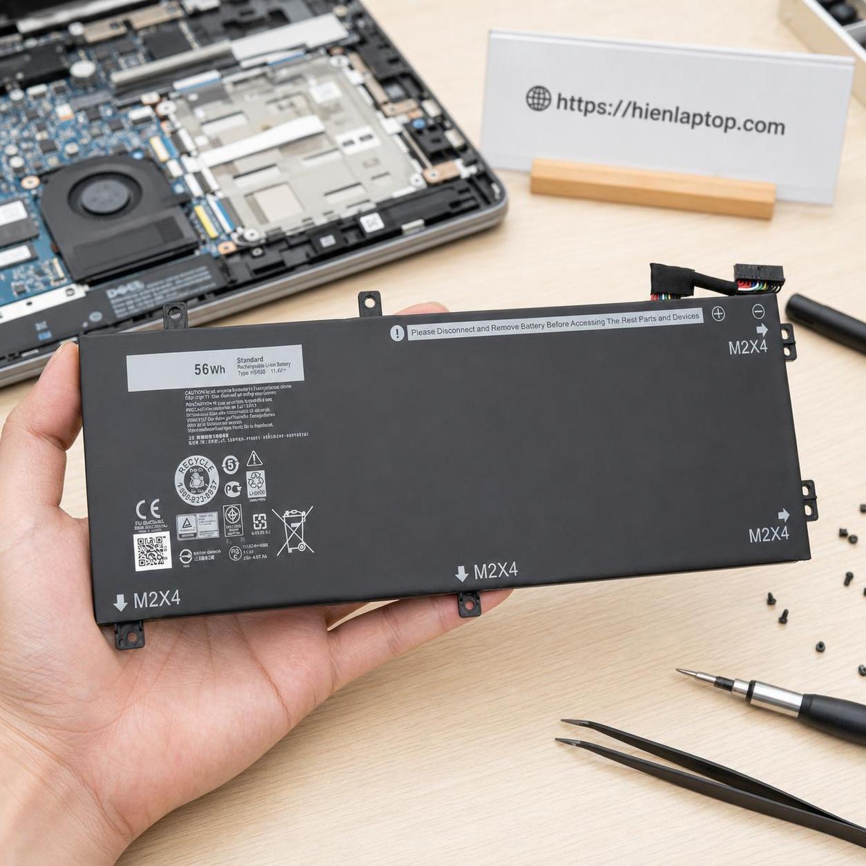Pin laptop Dell XPS 15 9560 – H5H20 56Wh (4 cell, kén WH) 3