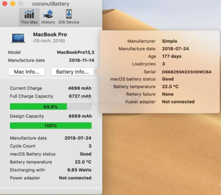 Cách kiểm tra dung lượng pin macbook bằng phần mềm 2 4
