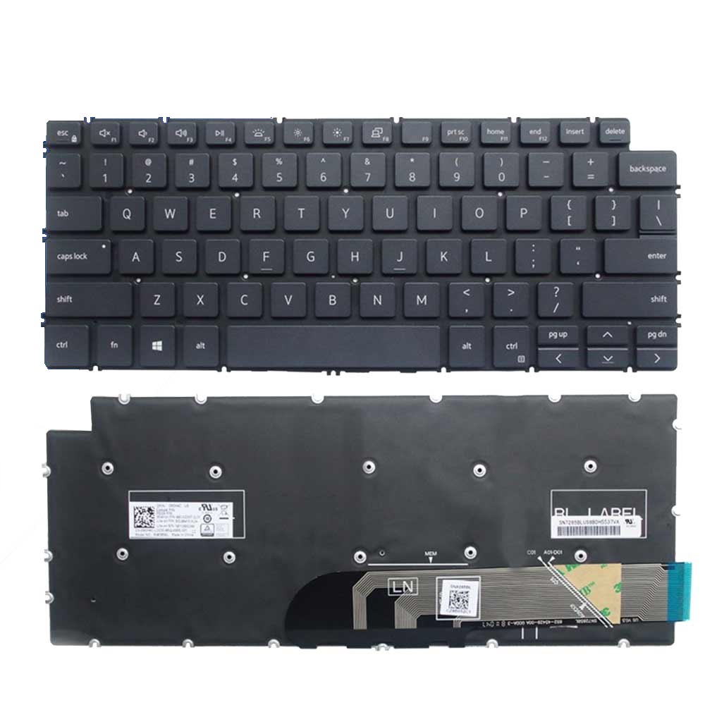 Bàn phím laptop Dell Vostro 5390, 5391, 5491, 5493, 5498, 7390, 7391, 7490, Latitude 3301, 3311, 3410, Vostro 3400 (Intel Gen 11) (ĐEN, nút lxtp nhỏ) 1