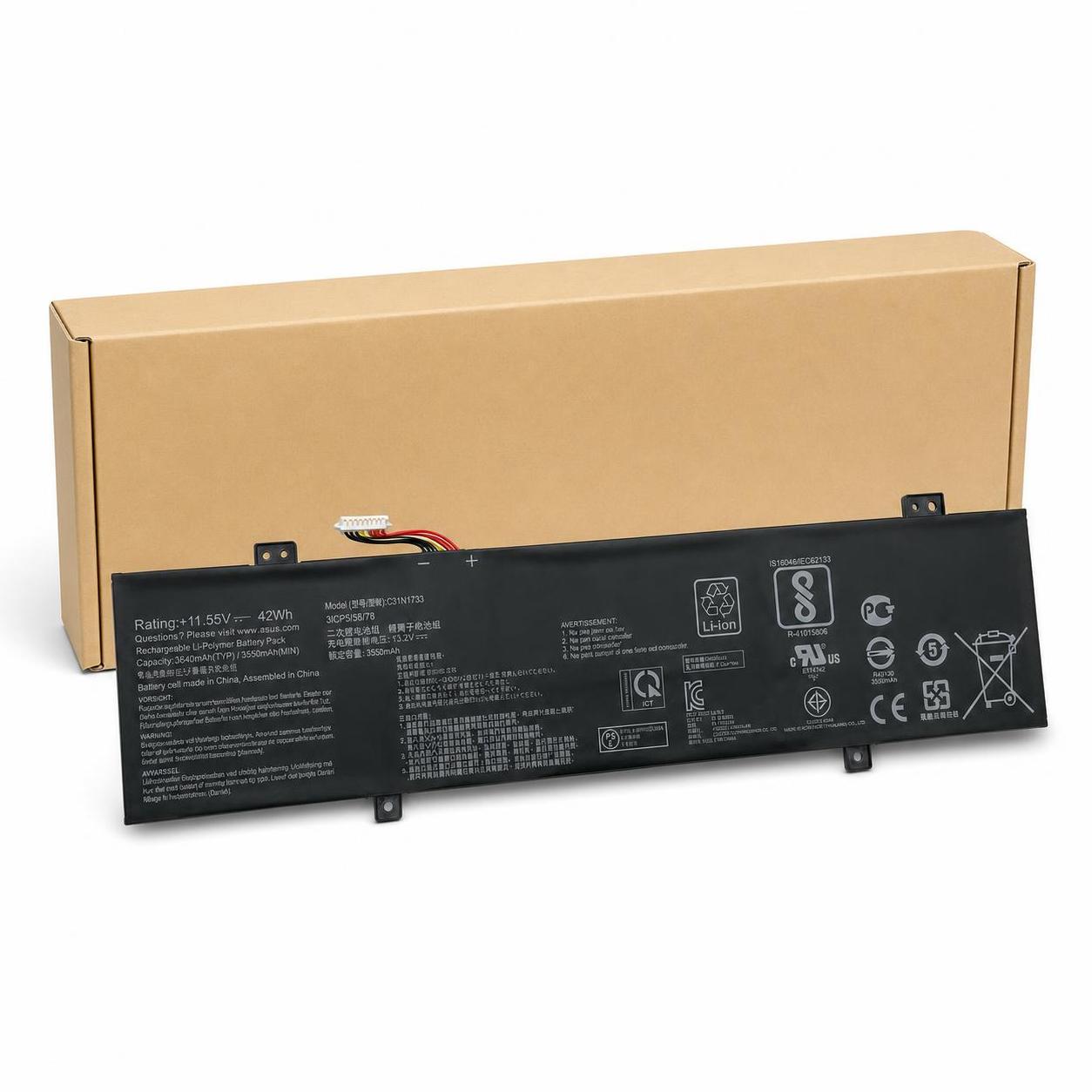 Pin laptop Asus VivoBook Flip 14 TP412 - C31N1733 (3 cell) 1