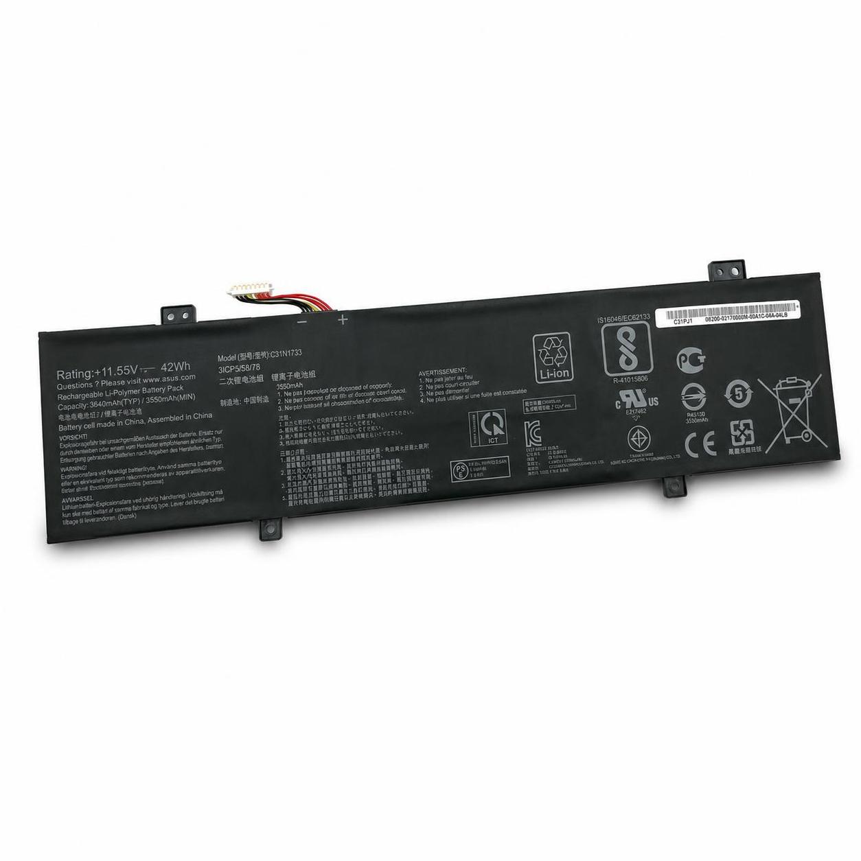 Pin laptop Asus VivoBook Flip 14 TP412 - C31N1733 (3 cell) 2