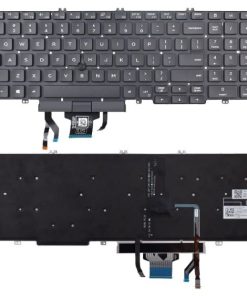 Bàn phím laptop Dell Latitude 5501, 5500, 5510, 5511, Precision 3500, 3501, 3540, 3541 phím 19 nút, thanh chuột trái phải lồi T (LED, BH 6TH)