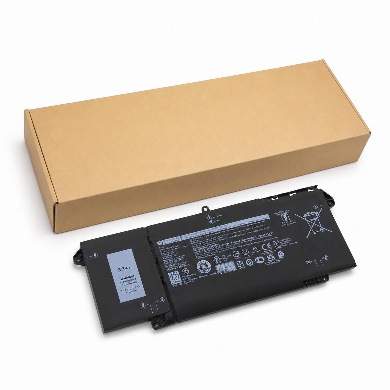 Pin laptop Dell Latitude 5320 7320 7420 7520, 7FMXV 63WH (ZIN) - 4 CELL 1