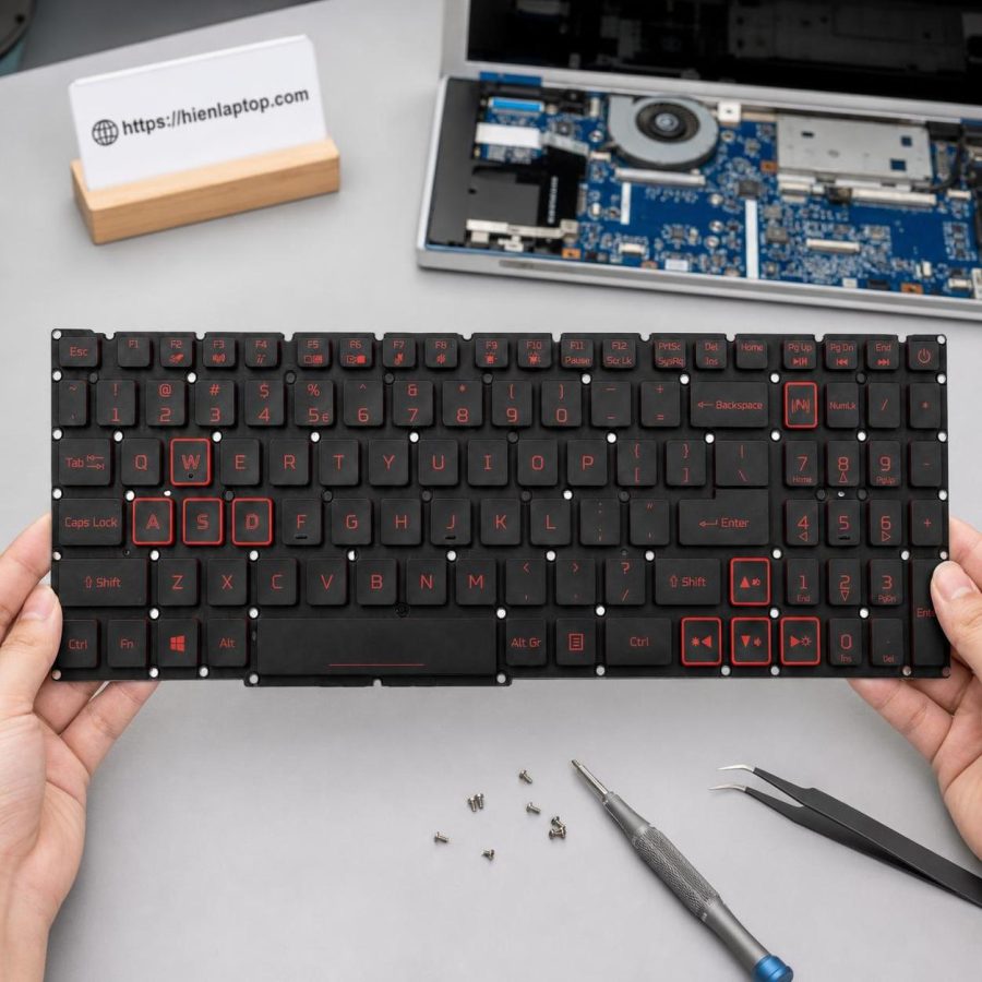 Bàn phím laptop Acer Predator Helios 300 PH315-54, Nitro 5 AN515-45, AN515-57 (LED ĐỎ, CÁP ĐÈN 4 PIN, BH 6TH)