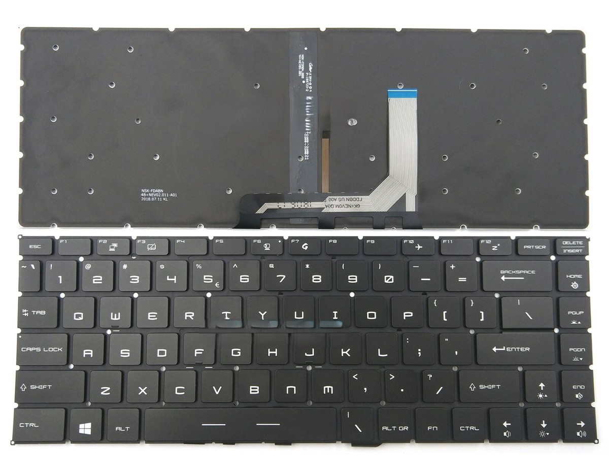 Bàn phím laptop MSI GS65 Stealth, GS65VR, MS-16Q2, GF63 Thin 10SCXR, MS-16R4, GF65 (LED Trắng , BH 6TH) 1