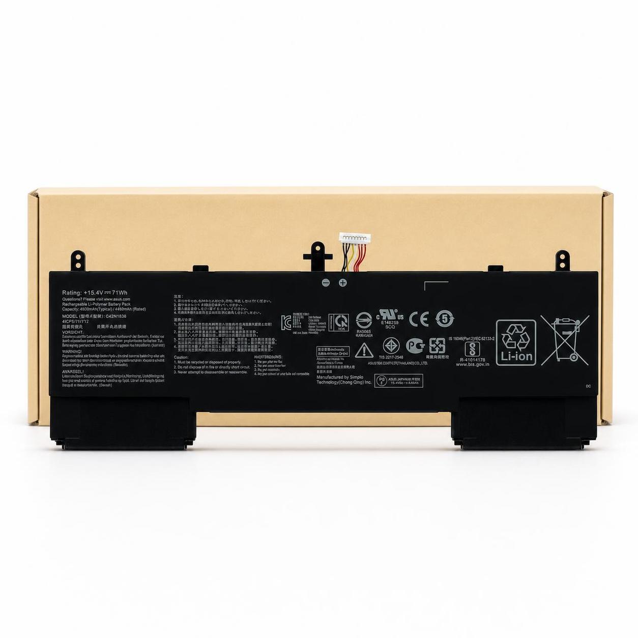 Pin laptop Asus ZenBook Flip 15 UX533 UX533F UX534 UX534F UX563 UX563F – C42N1839 (Type A) (4 cell) 1