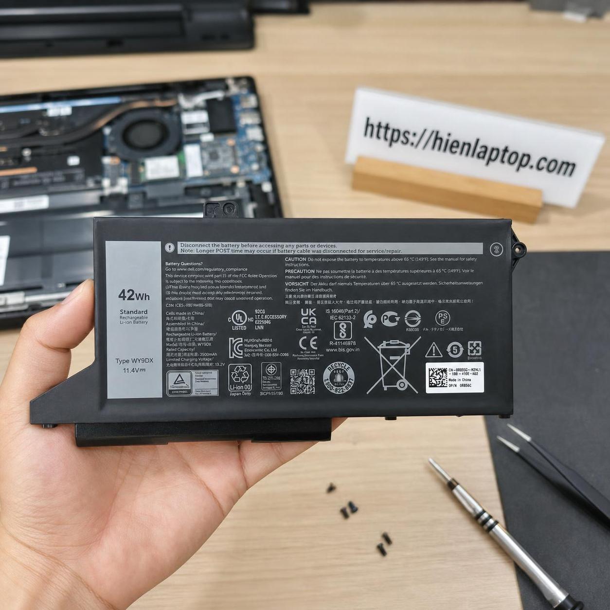Pin laptop Dell Latitude 5420 (Gen 11), Latitude 5520 (Gen 11), 42WH WY9DX (ZIN) - 3 CELL *KO KÉN WH* 3