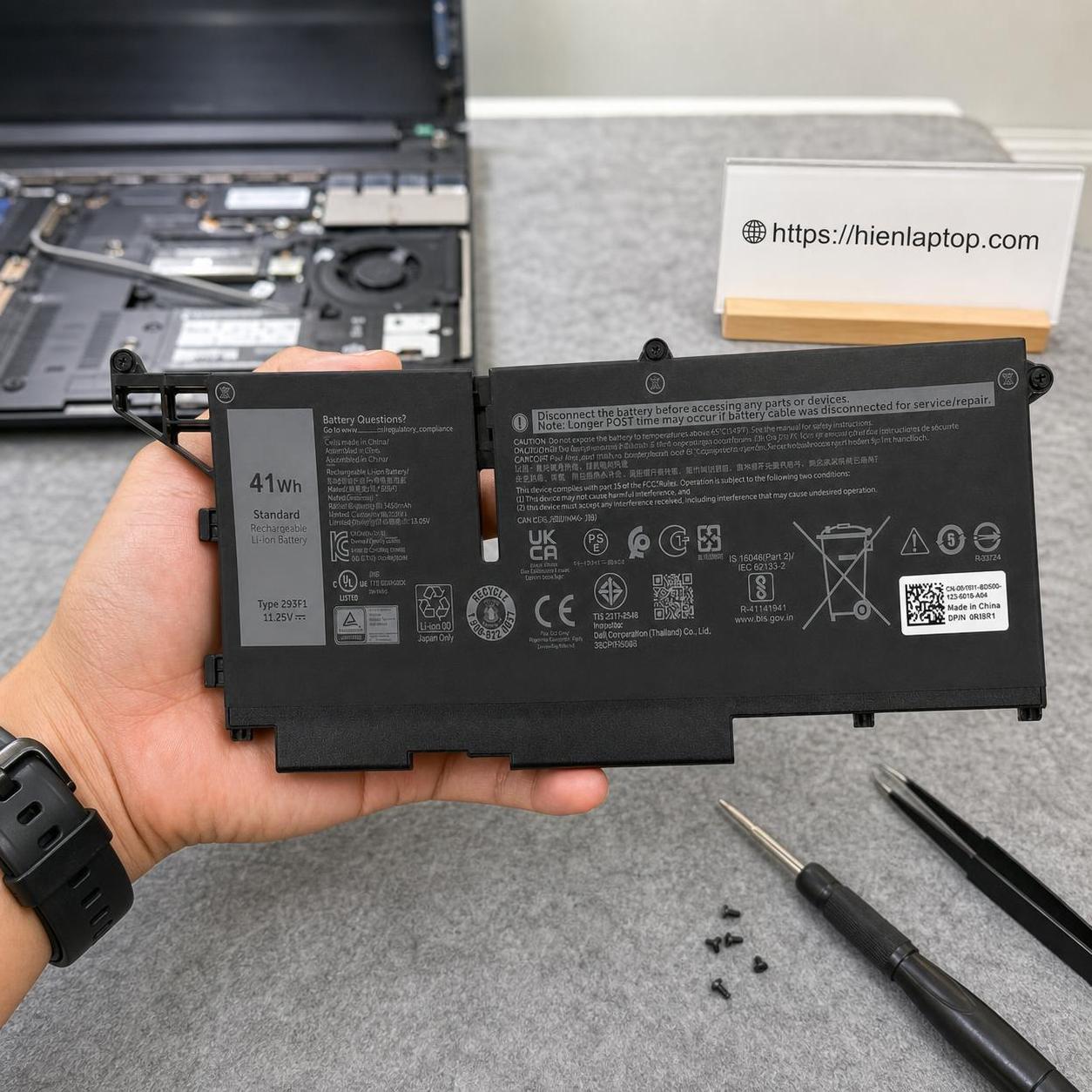 Pin laptop Dell Latitude 7330 293F1 41Wh 3 cell 3