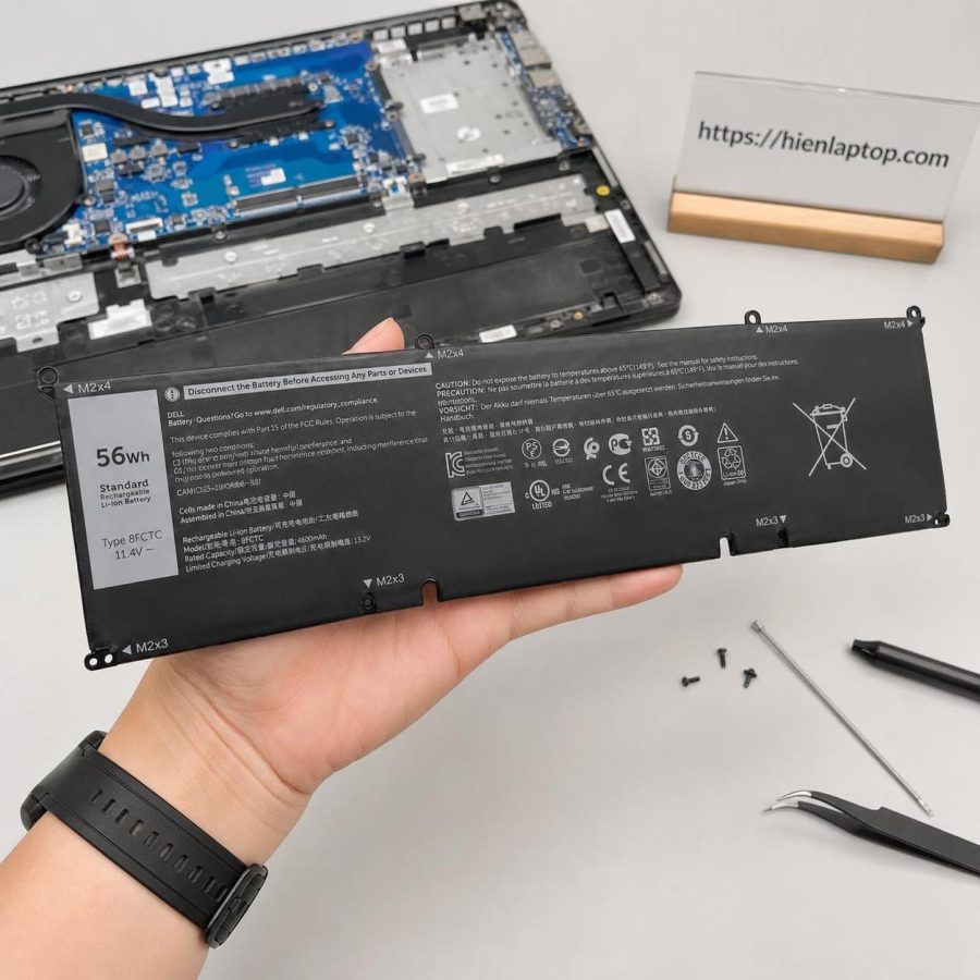 Pin laptop Dell XPS 15 9500 – 8FCTC 56Wh (3 cell, zin, không kén WH)