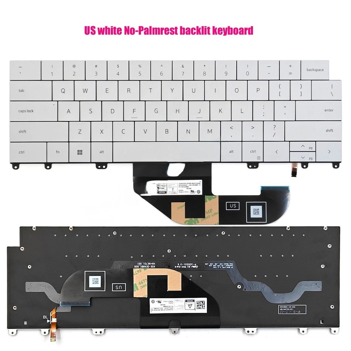 Bàn phím laptop Dell XPS Plus 9320, XPS 9320 màu bạc (LED, BH 6TH) 1