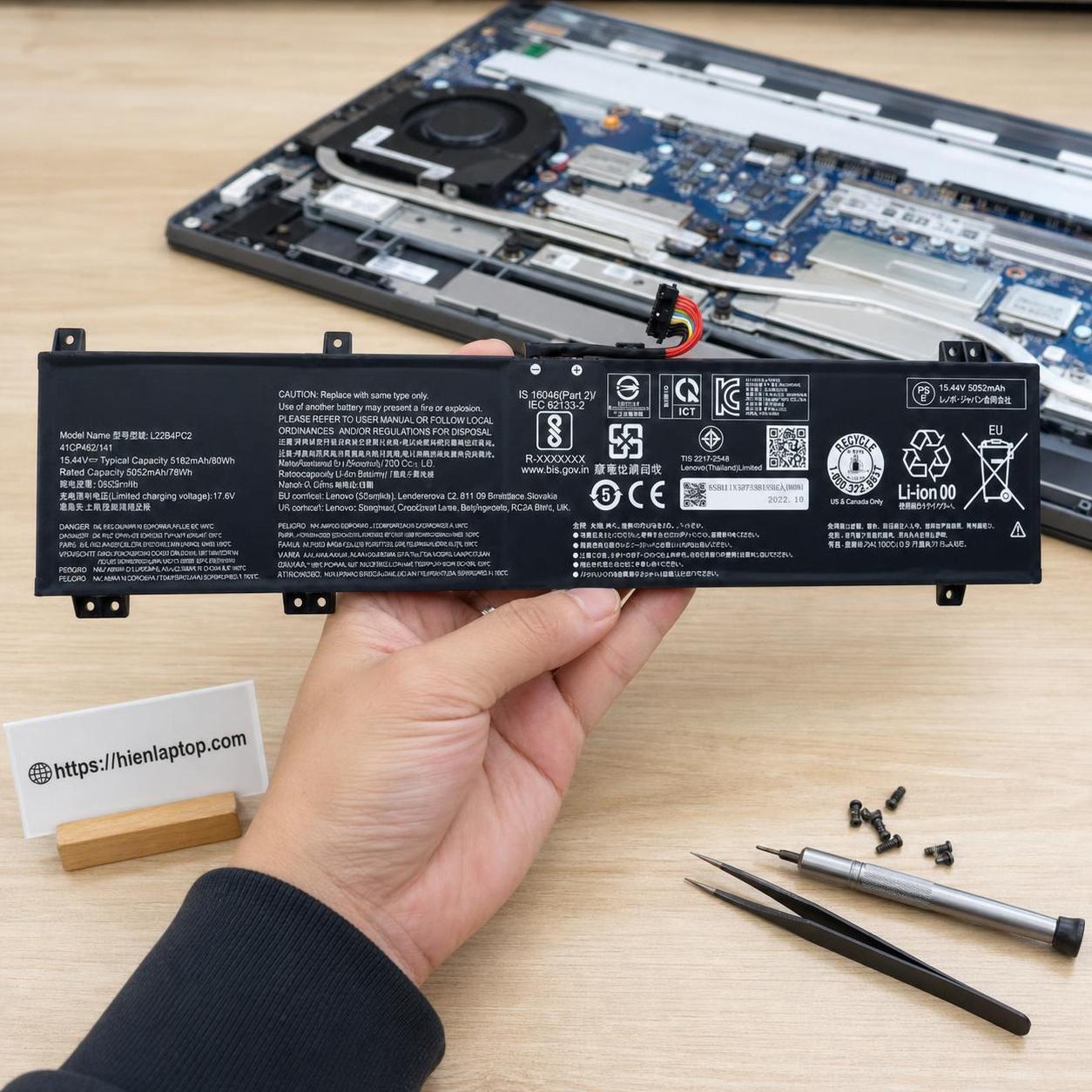 Pin laptop Lenovo Legion Slim 5 16APH8 L22C4PC2 - 4 cell nhập khẩu chất lượng 3