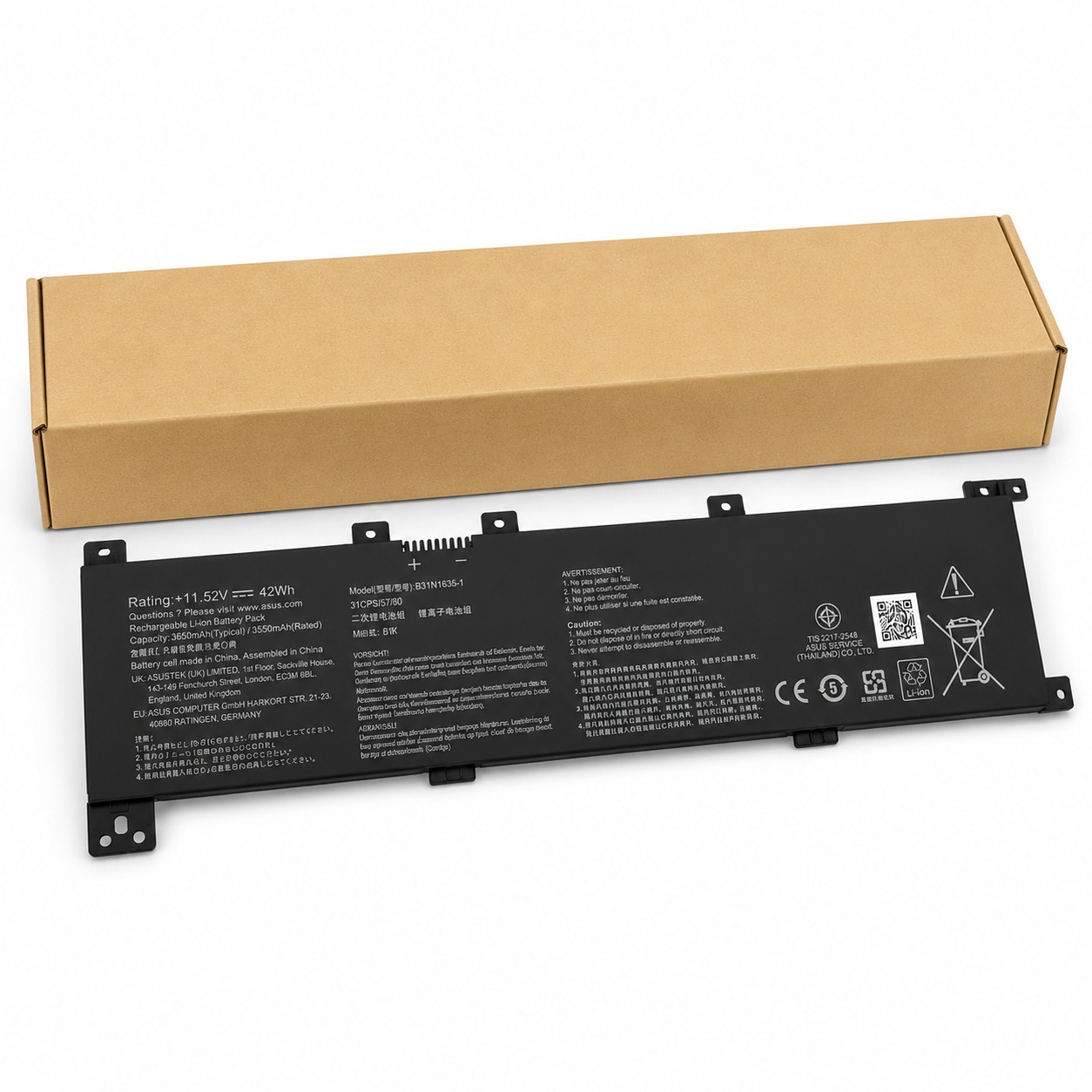Pin laptop Asus VivoBook Pro 17 A705U X705U X705UA X705UB X705UV X705UN X705UQ N705U - B31N1635 - 4 cell 1