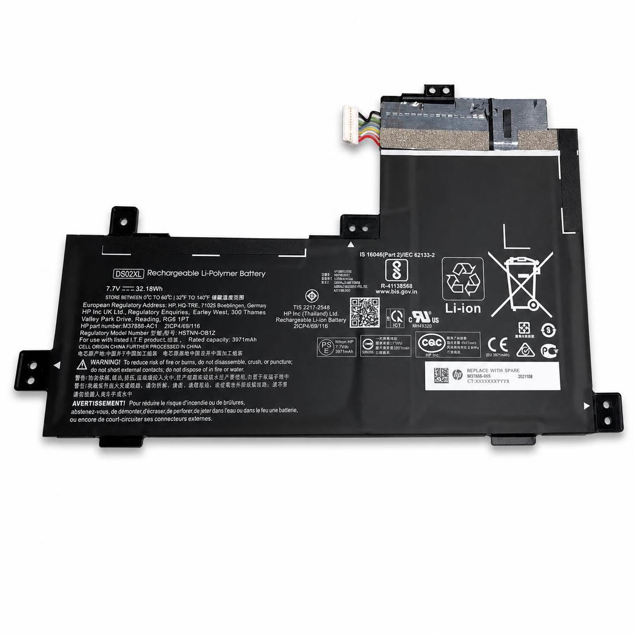 Pin laptop HP Chromebook X2 11-DA000 – DS02XL – 2 cell 2