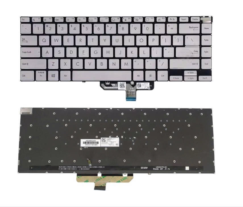 Bàn phím laptop Asus ZenBook 14X OLED UX5401EA, UX5401ZA, UX5401ZAS, UM5401QA (BẠC, LED, BH 6TH) 1