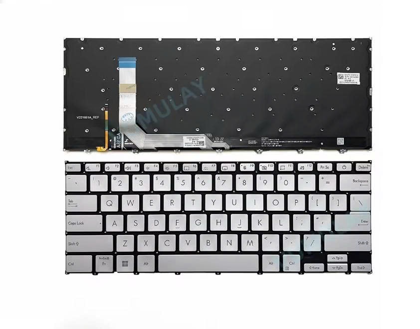 Bàn phím laptop Asus Zenbook 14 UX3404, UX3404V, UX3404VA, UX3404VC, Zenbook 14 Flip OLED UP3404 bạc (LED, BH 6TH) 1