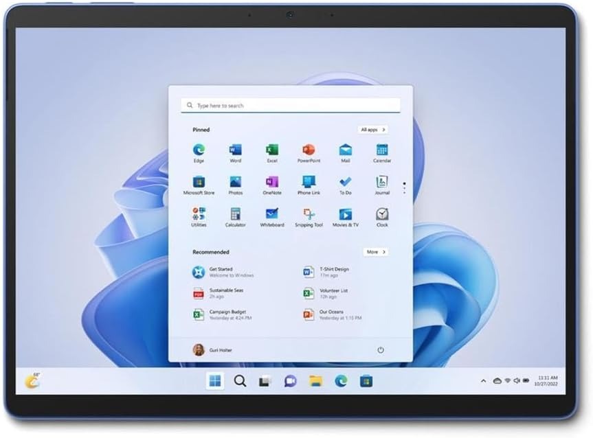 Laptop Cũ Microsoft Surface Pro 9 (2022) (i5-1235U/8GB/256GB SSD/13" 3K) – Xanh Lam Sapphire, Phím US, Kèm Bút 3