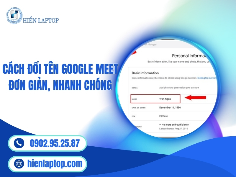 cách đổi tên google meet