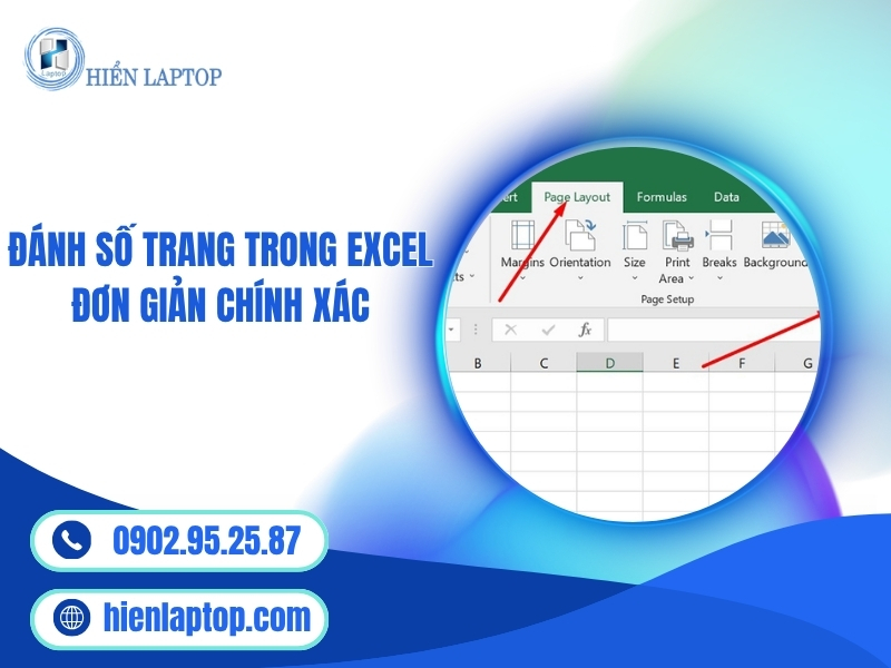 Đánh số trang trong Excel