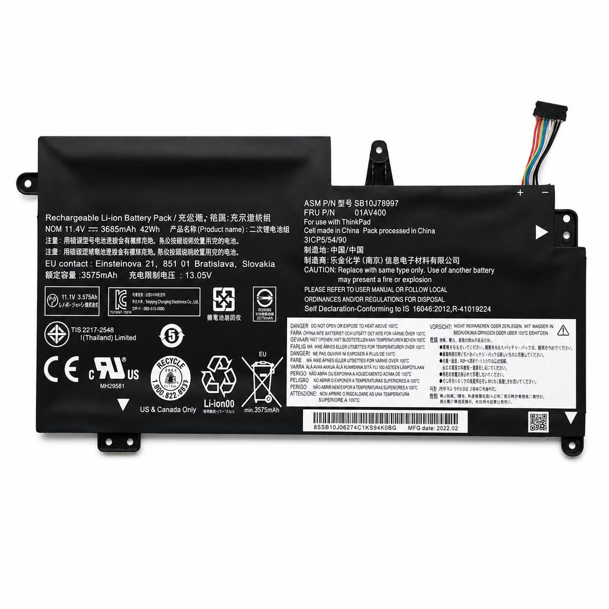 Pin laptop Lenovo ThinkPad 13 Gen 1, Gen 2 - 01AV401 (3 cell) 2