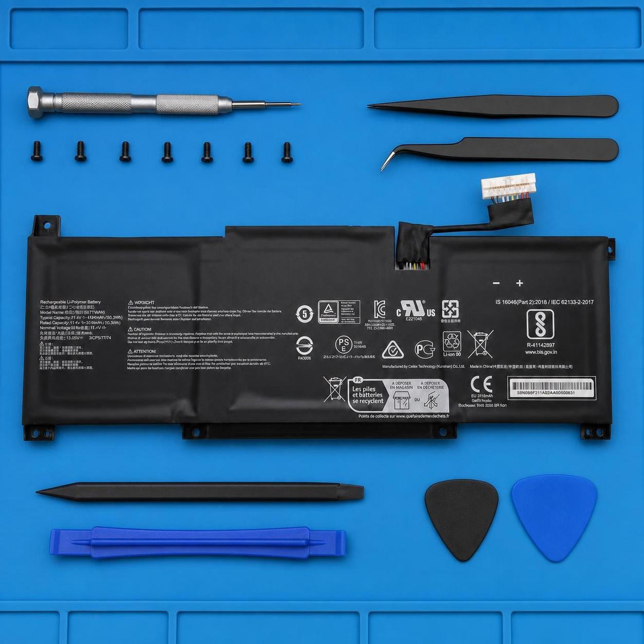 Pin laptop MSI Modern 14 C11M, C12M, C7M,C7MG, C12MO, Series 3ICP5/71/74 BTY-M494 (3 cell)(ZIN) - 3 CELL *JACK TRẮNG 8 PIN* 4